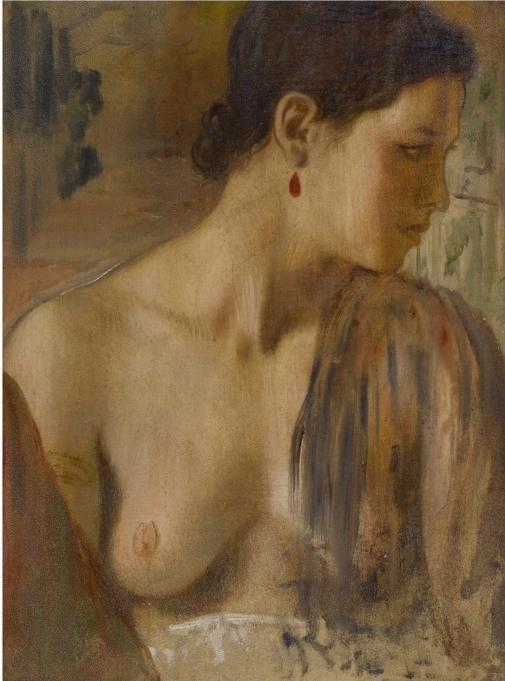 Busto di donna quasi nuda